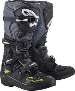 Motokrosové boty ALPINESTARS TECH 5 barva ČERNÁ/ŠEDÁ/ŽLUTÁ FLUO