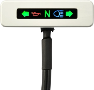 Vodotěsný micro led indikátor DAYTONA MICRO LED INDICATOR BETA 87467 barva stříbrná, rozměry 46,8 × 13,8 × 11,5 mm