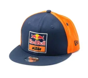 Dětská kšiltovka / čepice KTM RED BULL TEAM FLAT CAP OS oranžová/modrá,  rovný kšilt
