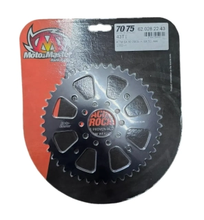 A Hliníková rozeta MOTO MASTER pro motocykl KTM SX 50 MINI  rok 2002-2008 barva černá, počet zubů 43