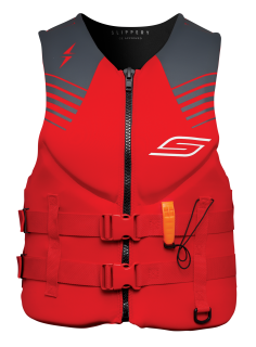 Pánská vesta pro vodní sporty SLIPPERY SURGE VEST červená/šedá velikost XS