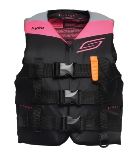 Dámská vesta pro vodní sporty SLIPPERY HYDRO VEST černá/růžová velikost XS, obvod hrudníku 71-81 cm