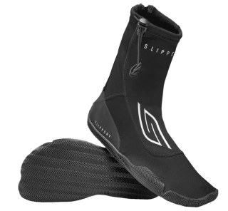 Neoprenové boty pro vodní sporty vyšší verze s gumovou podrážkou SLIPPERY SHOE AMP barva černá, velikost US 7 / EU 40, pro délku chodidla 26,4 cm