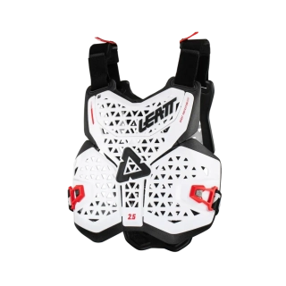 a Motokrosový hrudní/zádový chránič LEATT 2.5 CHEST PROTECTOR bílá/černá