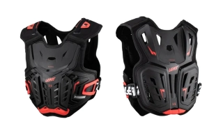 a Dětský hrudní/zádový chránič LEATT 2.5 Junior Chest Protector černá/červená, pro výšku postavy 147-159 cm, velikost L/XL