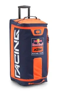 Velká textilní cestovní motokrosová taška na kolečkách s teleskopickou rukojetí  KTM REPLICA TEAM GEAR BAG OBJEM 114 L