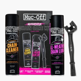 a Sada pro čištění a mazání motocyklového řetězu MUC-OFF MOTORCYCLE CHAIN CARE KIT