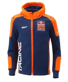 Dětská mikina s kapucí na zip KTM KIDS REPLICA TEAM RED BULL ZIP HOODIE modrá/oranžová