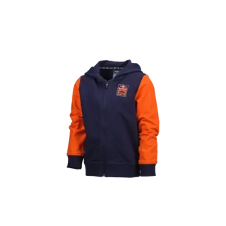 Dětská mikina s kapucí na zip KTM KIDS KTM RED BULL APEXP ZIHOODIE modrá/oranžová