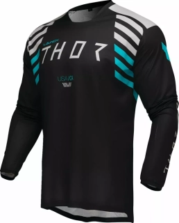 Motokrosový / enduro dres THOR LAUNCHMODE SAND barva modrá/černá/šedá
