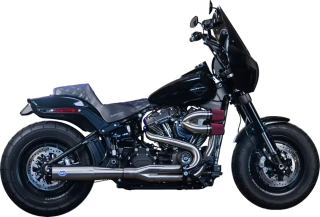 Kompletní výfuk S&S CYCLE 2-into-1 Superstreet Exhaust System 550-1099 pro HARLEY DAVIDSON Brushed SS R/O M8 Softail ROK 2018-2024 VIZ POPIS