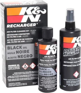 Čistící sada vzduchových filtrů KN AIR FILTER CARE KIT BLACK obsah balení 237 ml + 355 ml 