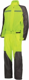 Nepromokavá, voděodolná celková kombinéza do deště /pláštěnka OJ ATMOSFERE METROPOLITANE s.r SYSTEM RAIN SUIT COMPACT TOTAL JR02400, barva černá/žlutá fluo