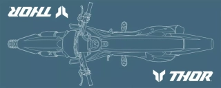 Rohožka THOR ABSORBENT PIT PAD FLOOR MAT barva modrá/bílá, rozměr 200 cm x 80 cm 