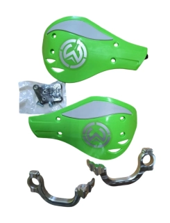 a Kryty páček MOOSE RACING HANDGUARD ROOST GREEN - pár, pro průměr řídítek 22 mm (7/8")