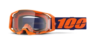 Motokrosové / enduro brýle 100% ARMATIC NEON ORANGE čirý objektiv , 50059-00003