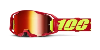 A Motokrosové / enduro brýle 100% ARMATIC RED zrcadlově červený objektiv, 50060-00005