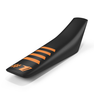 Potah sedla ONEGRIPPER SEAT COVER RIBBED barva černá/oranžová, rozměr 91x40 cm