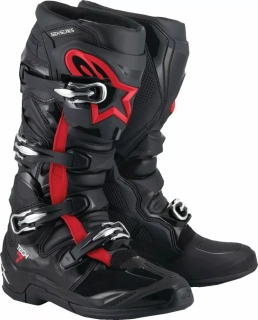 Motokrosové boty / mx obuv ALPINESTARS TECH 7 , 2012025-1030 barva černá/červená fluo