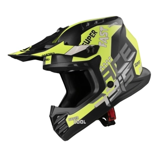 A Dětská motokrosová přilba / MX helma ACERBIS PROFILE JUNIOR barva černá/fluo žlutá matná velikost S pro obvod hlavy 47-48cm 