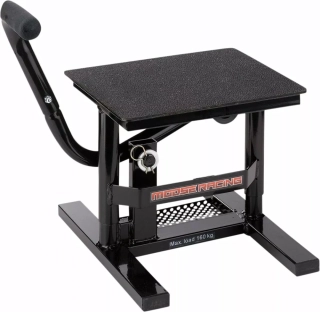 Mini MX stojan pod moto MOOSE RACING STAND STEEL LIFT VERZE MINI černý nosnost 158 kg (350 lb), maximální výška 34,5 cm 