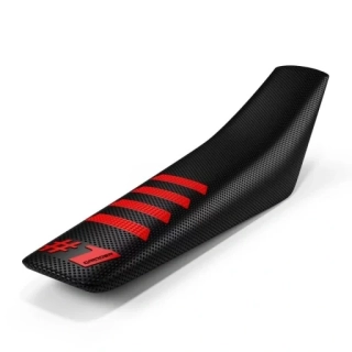 Potah sedla ONEGRIPPER SEAT COVER RIBBED barva červená/černá , rozměr 91x40 cm