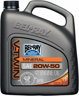 Olej BEL-RAY V-TWIN MINERAL 4T STROKE INGINE OIL 20W50 balení 4 litry