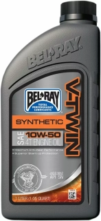 Olej BEL-RAY V-TWIN SYNTETIC 4T / 4-STROKE INGINE OIL 10W50 balení 1 litr