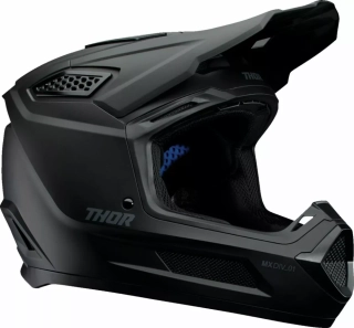A Motokrosová přilba / MX helma THOR FLEET BLACKOUT barva černá matná VELIKOST L