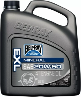 Olej BEL-RAY EXL 20W-50 MINERAL 4T ENGINE OIL balení 1 litr 