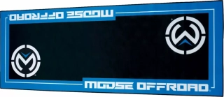Koberec - rohožka pod motocykl MOOSE RACING Bike Pad Moose Offroad barva černá/modrá rozměr 208 cm x 78,5 cm