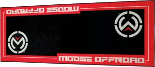 Koberec - rohožka pod motocykl MOOSE RACING Bike Pad Moose Offroad barva černá/červená rozměr 208 cm x 78,5 cm