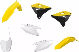 Sada plastů POLISPORT RESTYLING BODY KIT typ 90864 pro Suzuki RM 125 rok 2001-2008 viz popis, barva žlutá/bílá/černá