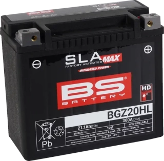 AGM baterie BS BATTERY SLA MAX TYP BGZ20HL SLA-MAX rozměr 176 x 87 x 154 mm