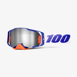 Motokrosové brýle 100% ARMEGA LAVINGAAD se stříbrným zrcadlovým sklem 50005-00043 