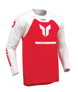 Dětský sportovní motokrosový / MTB dres THOR RIDEMODE RACEWEAR MENACE barva červená/bílá