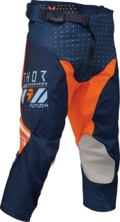 Dětský sportovní motokrosové kalhoty THOR LAUNCHMODE RACEWEAR FUTURA barva navy modrá/oranžová