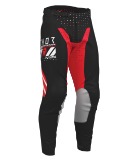 Motokrosové / enduro kalhoty THOR LAUNCHMODE FUTURA barva černá/červená 