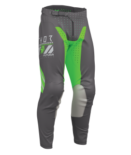 Motokrosové / enduro kalhoty THOR LAUNCHMODE FUTURA barva šedá/zelená