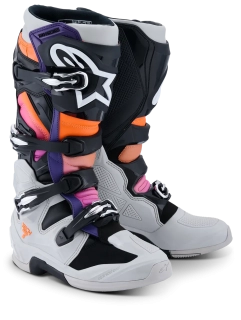 Motokrosové boty / mx obuv ALPINESTARS TECH 7 / 2012025-157 barva černá/oranžová fluo/šedá/magenta 26
