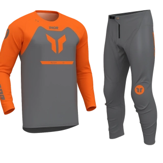 A A Motokrosový komplet / enduro kalhoty a dres / motokrosový - enduro komplet THOR RIDEMODE MENACE barva menace charcoal velikost 36+XL