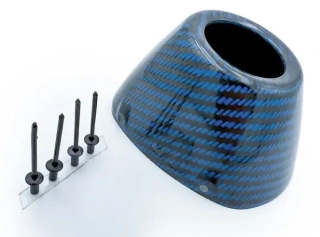 Karbonové zakončení výfuku FMF REPLACEMENT END CAP PRO RCT 4.1 040694 barva modrá new model 