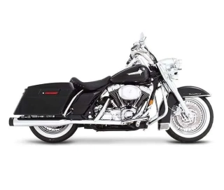 Koncovky výfuku RINEHART RACING SLIP ON 4" pro HARLEY DAVIDSON FLHT/ FLHR/ FLHX/ FLTR rok 1999-2016 barva chrom, zakončení barva černá 