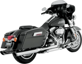 Koncovky výfuku VANCE & HINES TWIN SLASH SLIP ON pro HARLEY DAVIDSON FLT/ FLHT/ FLHX/ FLHR/ FLTR / FL TRIKE 1999-2016 ( není určeno pro rok 2015-2016 15-16 FLRT) barva chromová