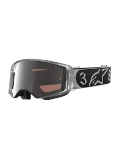 Limitovaná edice motokrosových / enduro brýlí ALPINESTARS GOGGLE SUPERTECH HAIDEN DEEGAN 5100926-1884 Signature Goggle barva stříbrná/černá se stříbrným zrcadlovým plexi