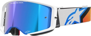 Motokrosové / enduro brýle ALPINESTARS GOGGLE SUPERTECH CORP 5100325-7302 barva modrá/oranžová, modré zrcadlové plexi 