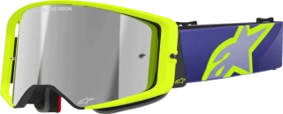 Motokrosové / enduro brýle ALPINESTARS GOGGLE SUPERTECH CORP 5100326-3156 barva fialová/žlutá fluo, stříbrné zrcadlové plexi