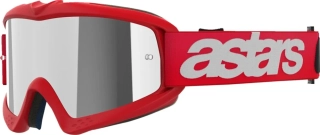 Dětské motokrosové / enduro / MTB brýle ALPINESTARS VISION BLAZE barva červená, stříbrná zrcadlová čočka 