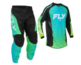 a Motokrosový / enduro komplet kalhot a dresu FLY RACING F-16 barva modrá/černá/bílá velikost 34+L