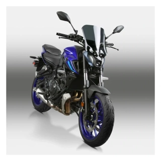 Plexi motocyklu NATIONAL CYCLE verze nízká N20340 pro YAMAHA MT-07 rok 2021-2023 barva tmavě šedá, výška plexi 41,6 cm